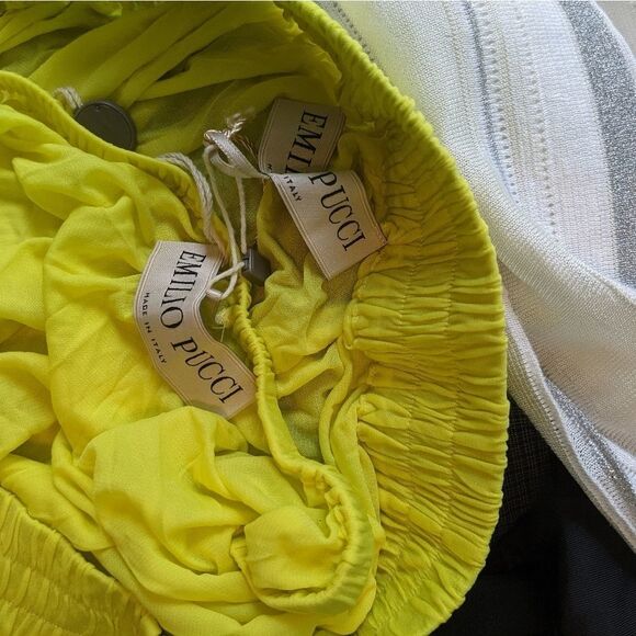 EMILIO Pucci Runway yellow skirt with underskirt 10 BNWT - Picture 5 of 9